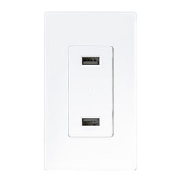 LD-U001 4.2A منفذ شاحن USB ذكي عالي السرعة ، 2 منفذ USB مع 2 لوحات جدار