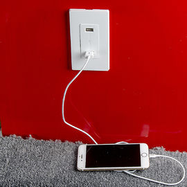 LD-U001 4.2A منفذ شاحن USB ذكي عالي السرعة ، 2 منفذ USB مع 2 لوحات جدار
