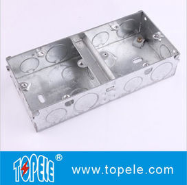 BS4662 GI Switch One Gang / Two Gang الصناديق الكهربائية والغلافات ، صناديق قنوات GI