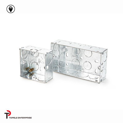 BS4662 GI Switch One Gang / Two Gang الصناديق الكهربائية والغلافات ، صناديق قنوات GI