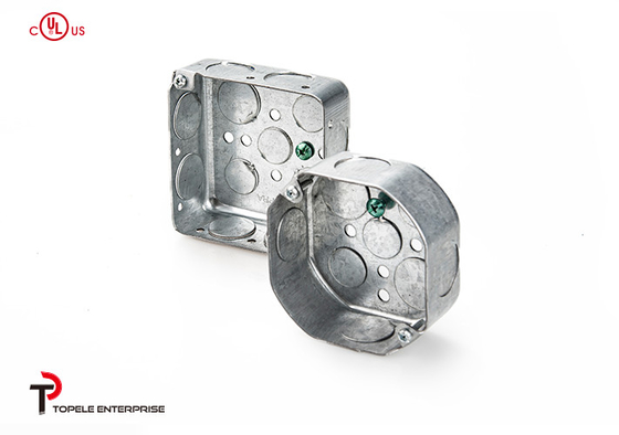 TOPELE 54171 ، 4 ′′ ثمانية الأطراف الفولاذية الصناديق الكهربائية المصنعة ، 2-1/8 &quot;عميقة ، 1/2 بوصة Knockou