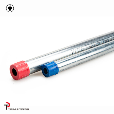 قناة الصلب المغلف BS4568 / BS4568 TUBE / GI PIPE مع غطاء حماية