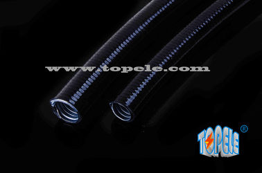 القناة المرنة المموجة الرمادية / السوداء المغطاة بـ PVC الكهربائية