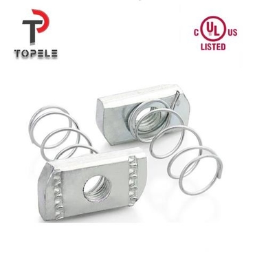 M6 M8 M10 M12 قناة Unistrut الغالبية الزنك المقوى الفولاذ العضلة الربيعية
