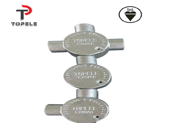 مربع التقاطع الدائري الكهربائي المصقول 20mm 25mm حديد قابلة للتلاعب 3 طريق غطس ساخن