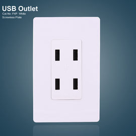 البيضاء 4 منافذ USB GFCI أجهزة استقبال الكهربائية منفذ USB مع لوحة بلا خرطوشة